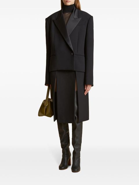 KHAITE Kidd midi skirt - Black