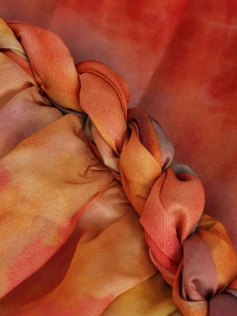 ZIMMERMANN Luna tie-dye braided-neck maxi dress - Orange - zdjęcie produktu nr 2