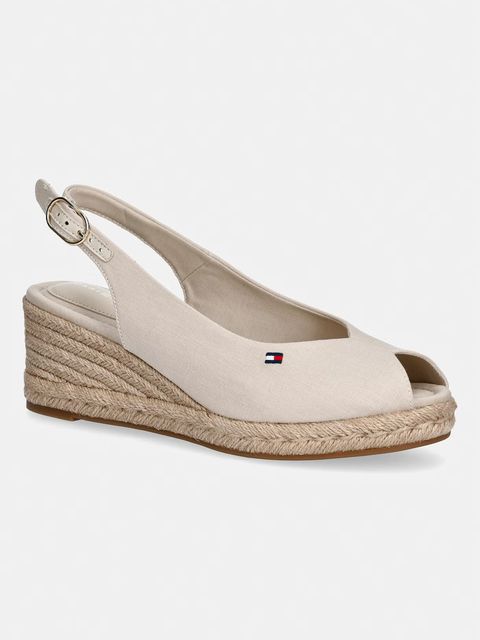 Tommy Hilfiger sandały na koturnie damskie MID WEDGE ESPAD SLINGBACK - zdjęcie produktu nr 2