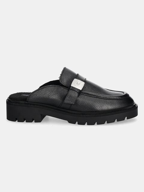 Calvin Klein Jeans klapki skórzane FLATFORM SLIPON MG LTH - zdjęcie produktu nr 1