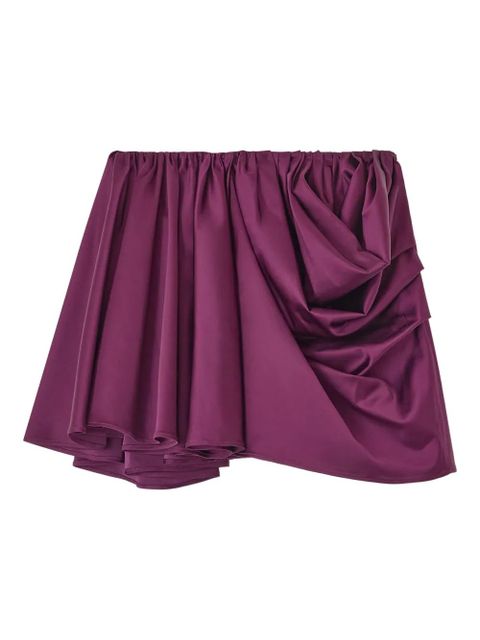 GANNI draped mini skirt - Purple - zdjęcie produktu nr 1