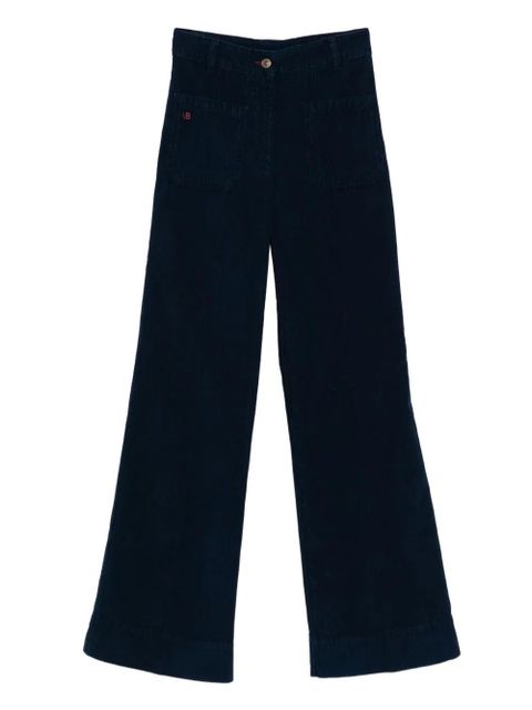 Victoria Beckham corduroy front-pocket trousers - Blue - zdjęcie produktu nr 1