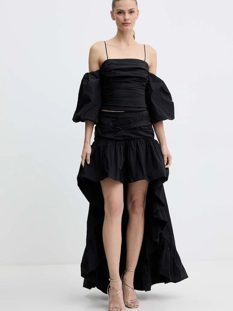 Pinko spódnica kolor czarny maxi rozkloszowana 105642 Y3LE - zdjęcie produktu nr 2