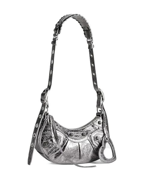 Balenciaga Le Cagole XS metallized shoulder bag - Silver - zdjęcie produktu nr 2
