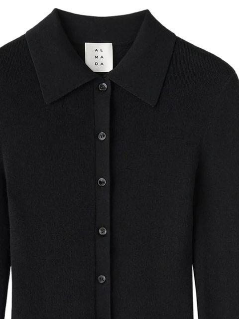 Almada Label buttoned cardigan - Black - zdjęcie produktu nr 2