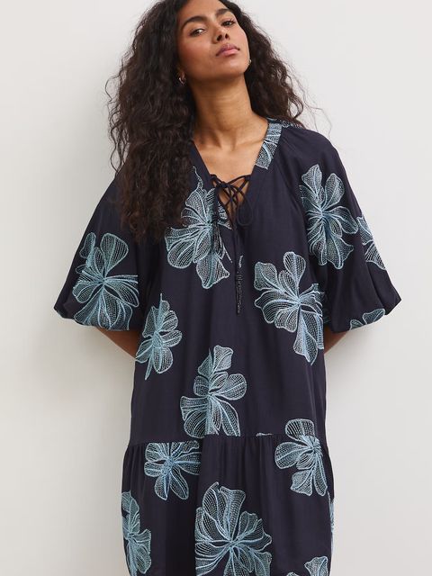 Medicine sukienka rozkloszowana z lnem - zdjęcie produktu nr 1