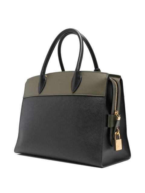 Prada padlock-detail shoulder bag - Black