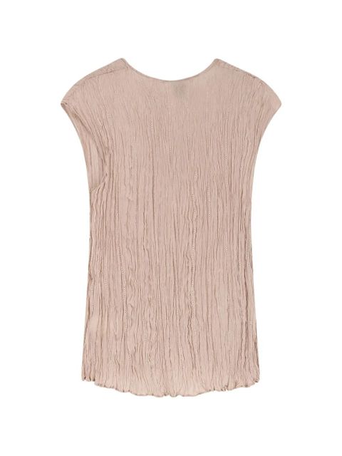 Alysi round-neck textured top - Pink - zdjęcie produktu nr 2