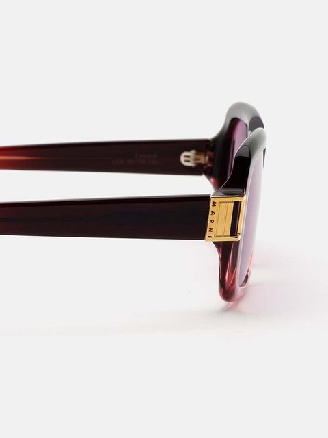 Marni okulary przeciwsłoneczne Zamalek Faded Burgundy damskie kolor różowy EYMRN00054.004.LCS