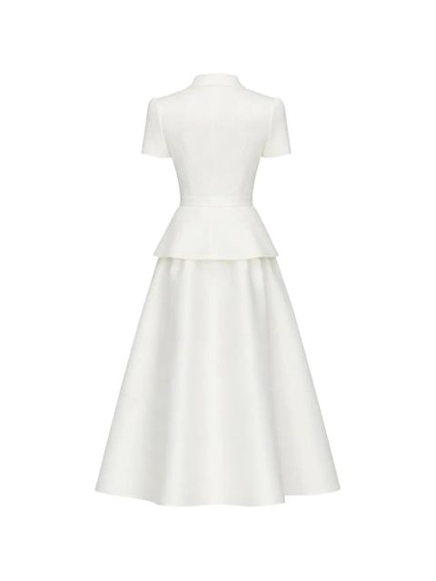 Self-Portrait tailored taffeta midi dress - White - zdjęcie produktu nr 2