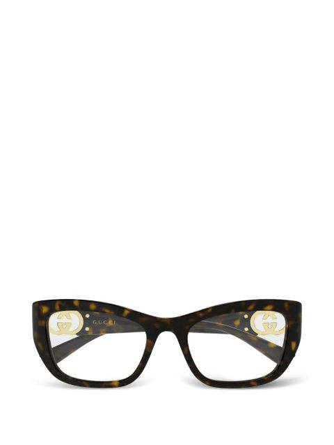 Gucci Eyewear cat-eye frame glasses - Brown - zdjęcie produktu nr 1