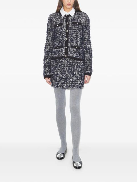 Tory Burch Kendra tweed button cardigan - Blue