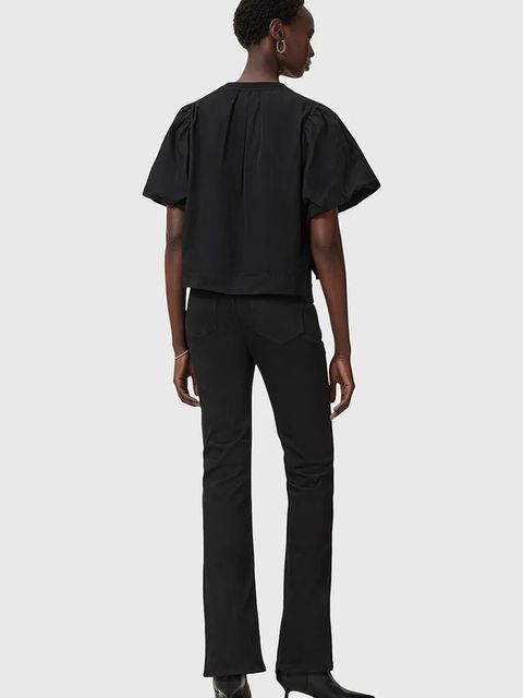 AllSaints jeansy HALDAN damskie high waist W009ED