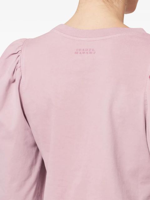 ISABEL MARANT Maeliss puff-sleeve T-shirt - Pink