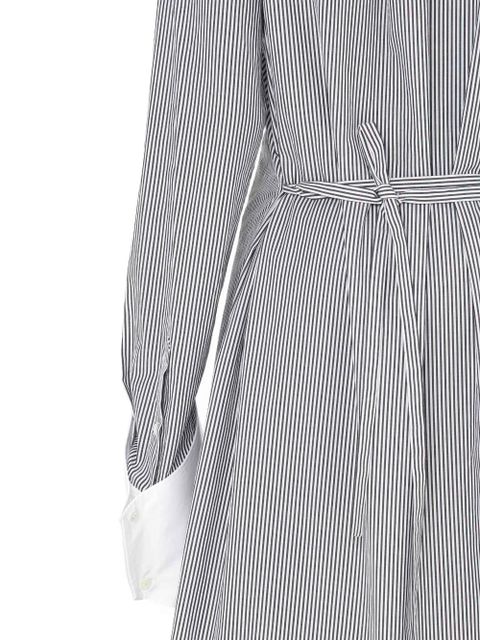 JW Anderson striped cotton shirt dress - White