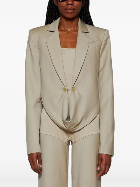 Christopher Esber Talus cropped blazer - Neutrals