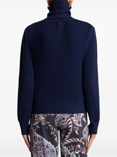ETRO cashmere turtleneck sweater - Blue