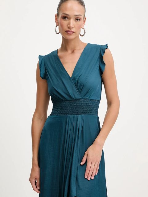 Morgan sukienka kolor zielony midi rozkloszowana RWALLY