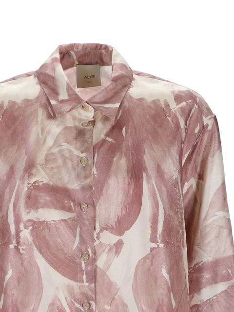 Alysi point-collar print shirt - Pink - zdjęcie produktu nr 2