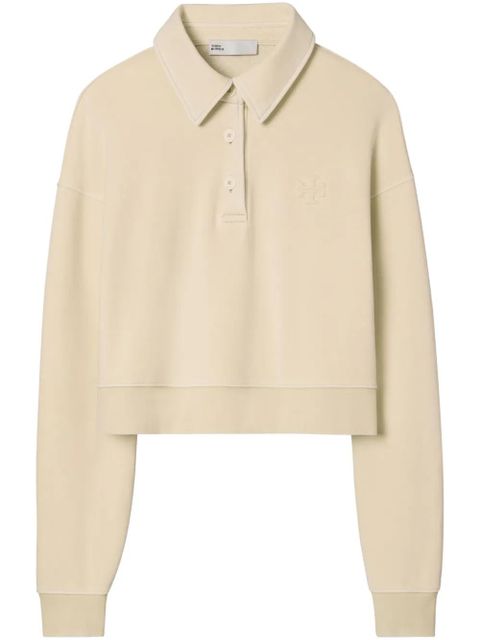 Tory Burch Double T-appliqué polo shirt - Neutrals - zdjęcie produktu nr 1