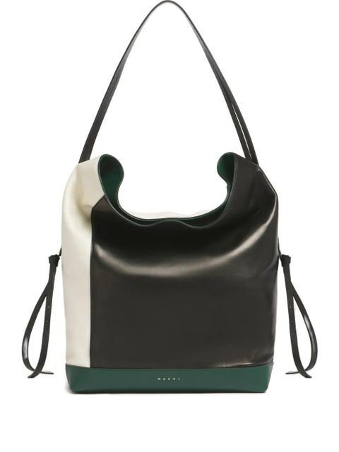 Marni colour-block split-handle shoulder bag - Black - zdjęcie produktu nr 1