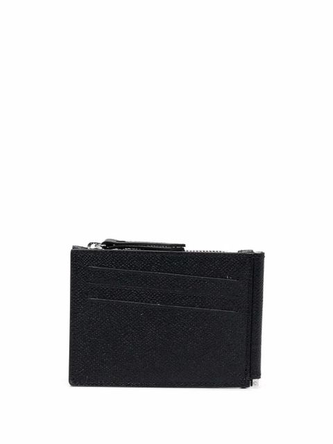Maison Margiela Four Stitches leather money clip wallet - Black - zdjęcie produktu nr 1