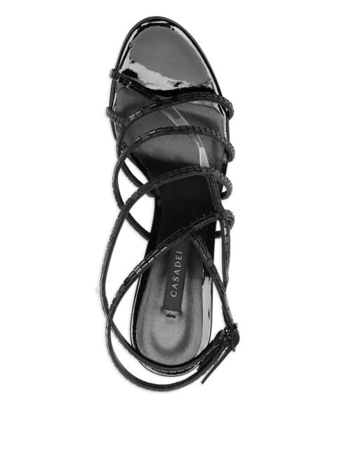 Casadei 90mm round-toe sandals - Black