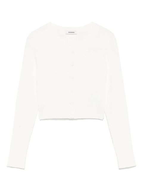 SANDRO ribbed cardigan - Neutrals - zdjęcie produktu nr 1