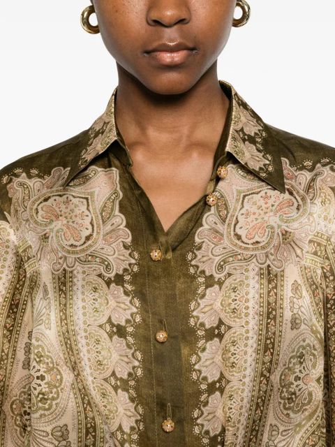 ZIMMERMANN paisley buttoned shirt - Green