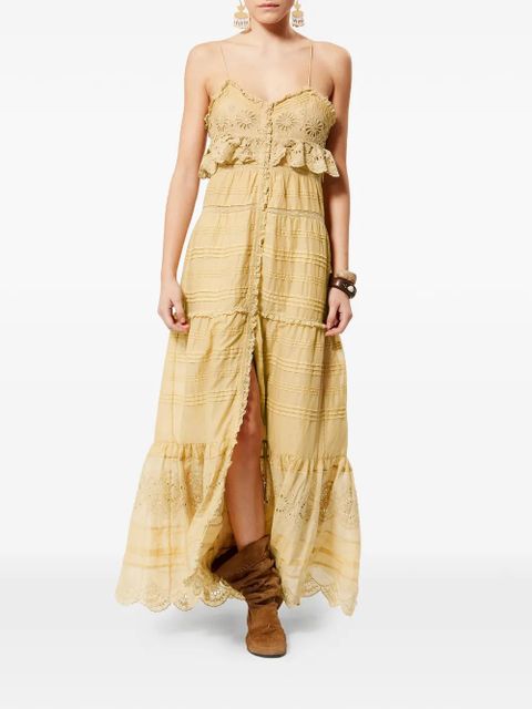 MARANT ÉTOILE ruffled lace paule dress - Neutrals - zdjęcie produktu nr 2