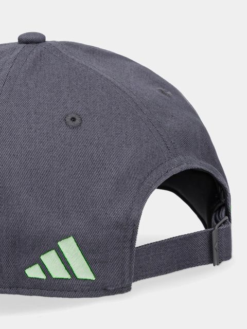 adidas czapka z daszkiem bawełniana x Mercedes kolor szary JZ2548