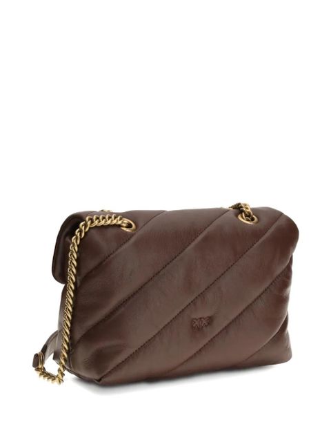 PINKO Love quilted chain leather shoulder bag - Brown - zdjęcie produktu nr 2