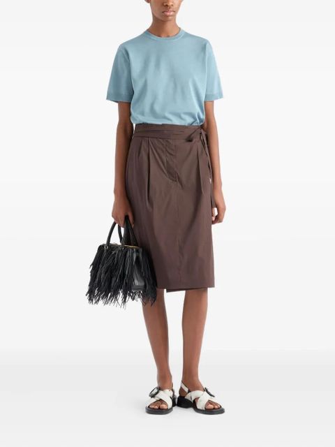 Prada crew-neck cotton sweater - Blue