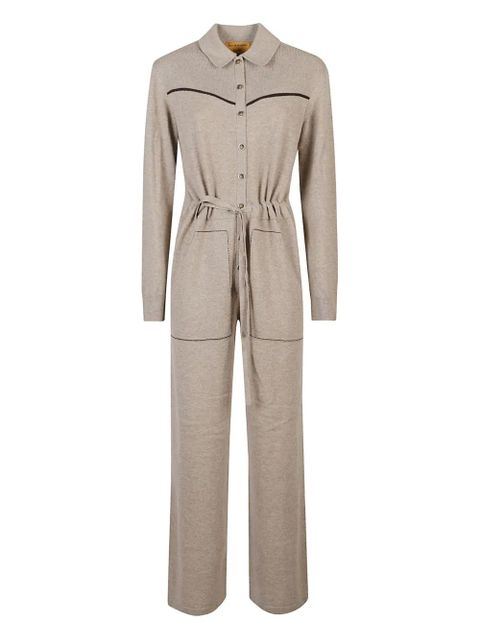 Guest In Residence cashmere yoke-detail jumpsuit - Neutrals - zdjęcie produktu nr 1