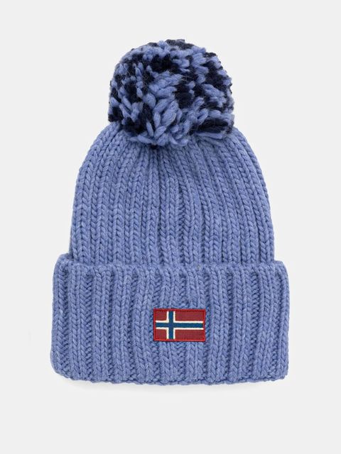 Napapijri czapka z domieszką wełny Semiury kolor niebieski NP0A4GKCB3E1 - zdjęcie produktu nr 1