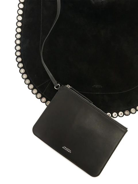 ISABEL MARANT Oskan Soft studded shoulder bag - Black