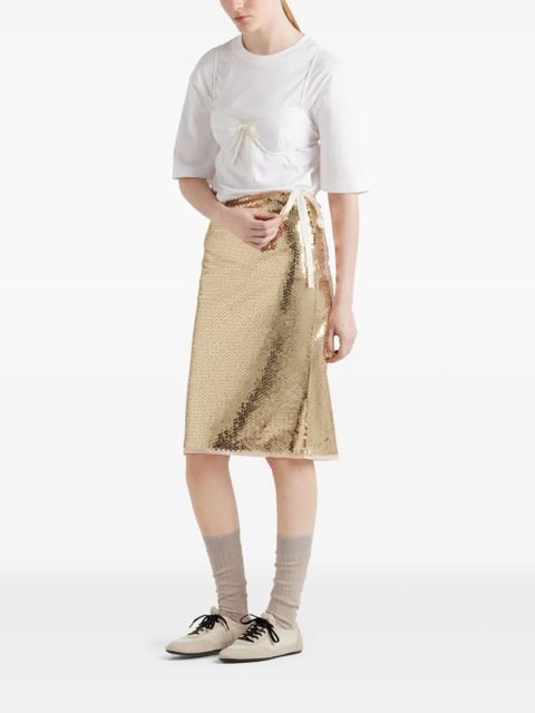 Prada sequinned skirt - Gold