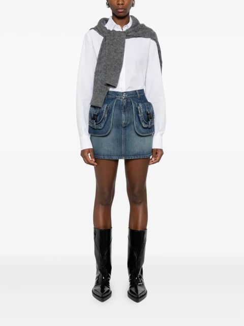 Coperni flap-pockets denim skirt - Blue - zdjęcie produktu nr 2