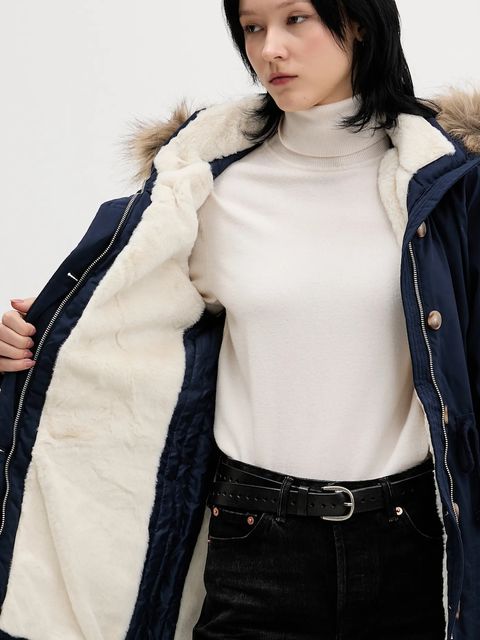 Hollister Co. kurtka kolor granatowy zimowa KI344-5053-200