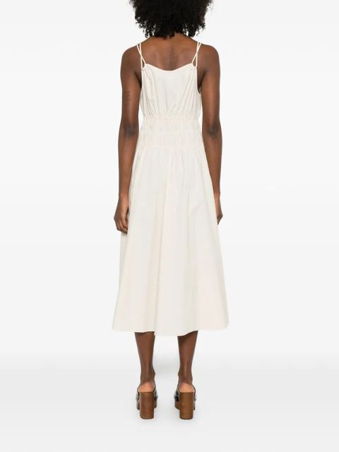 PINKO Amie gathered midi dress - Neutrals