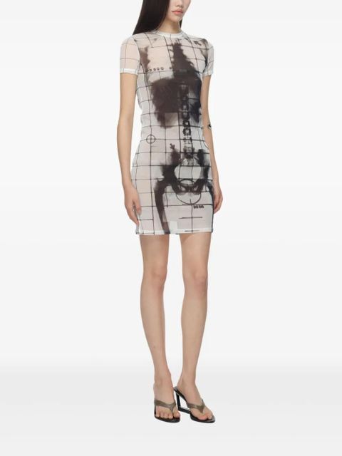 Jean Paul Gaultier Squeletor mini dress - White