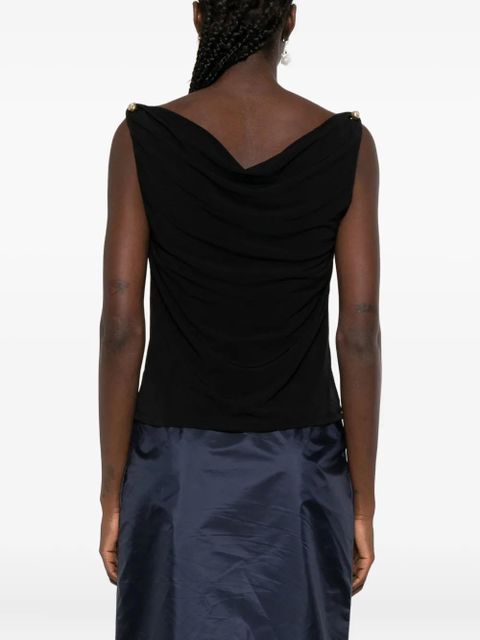 Aje Peyton cowl-neck tank top - Black - zdjęcie produktu nr 2