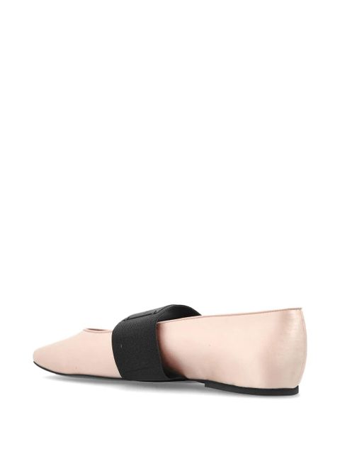 Givenchy logo-patch elasticated-strap ballet flats - Pink