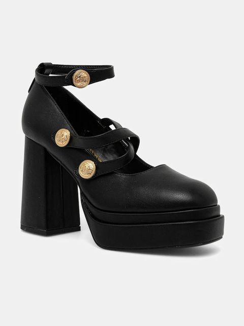 Buffalo czółenka May Mary Btn kolor czarny na słupku 1290212-BLK - zdjęcie produktu nr 1