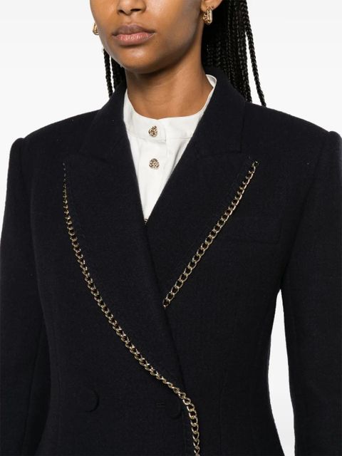 Chloé chain-link trim double-breasted blazer - Blue