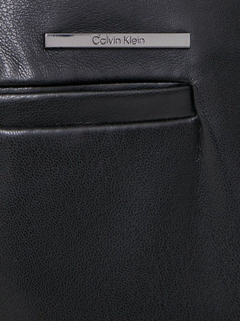 Calvin Klein spodnie damskie kolor czarny szerokie high waist