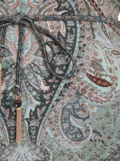 ZIMMERMANN Wanderlust scalloped paisley swimsuit - Green