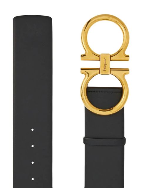 Ferragamo Donna Gancini leather belt - Black - zdjęcie produktu nr 2