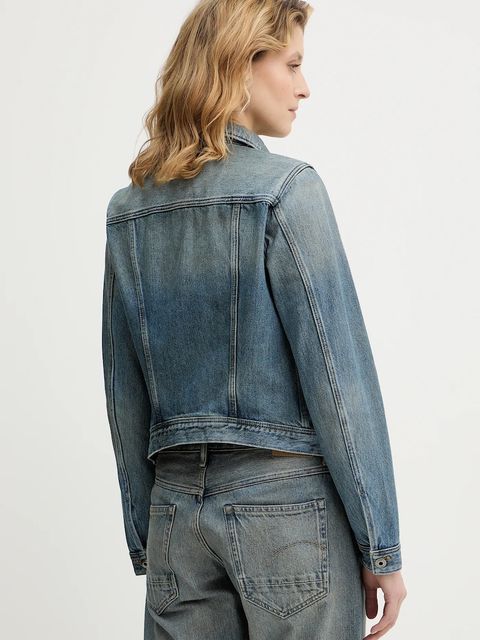 G-Star kurtka jeansowa kolor niebieski przejściowa D27939-D788