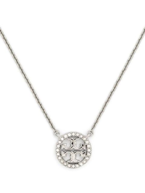 Tory Burch Miller logo-pendant necklace - Silver - zdjęcie produktu nr 1